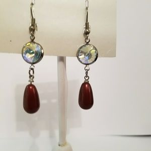 Brand new earrings, Swarovski crystal stone